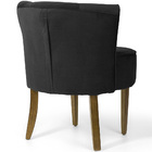 Poltrona Olivia Base Madeira Suede Preto