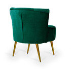Poltrona Olivia Veludo Esmeralda D-506 Pés Palito Metálico Br