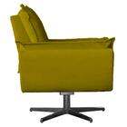 Poltrona Opala Base De Balanço Com Puff Amamentação Suede Ama