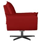 Poltrona Opala Base De Balanço Com Puff Amamentação Suede Ver