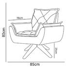 Poltrona Opala Base Giratória Com Puff Amamentação Suede Bege