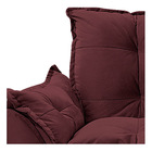 Poltrona Opala Base Giratória De Madeira Suede Bordô - Amaren