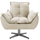 Poltrona Opala Base Giratória De Metal Corano - Amarena Móvei