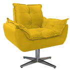 Poltrona Opala Base Giratória De Metal Corano - Amarena Móvei