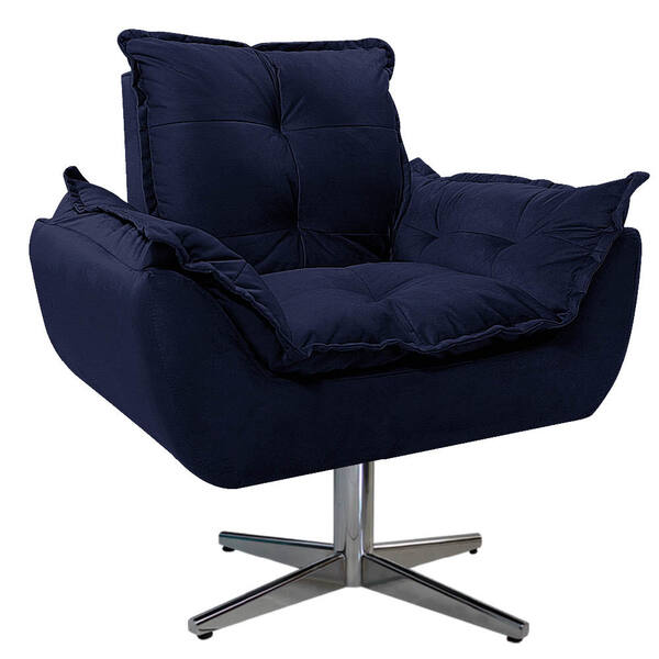 Poltrona Opala Base Giratória De Metal Corano - Amarena Móvei