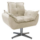 Poltrona Opala Base Giratória De Metal Corano - Doce Sonho Mó