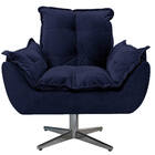 Poltrona Opala Base Giratória De Metal Corano - Doce Sonho Mó