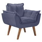 Poltrona Opala Base Palito Azul Bic