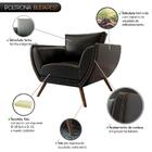 Poltrona Opala Budapest Couro Preto Brilho