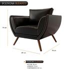 Poltrona Opala Budapest Couro Preto Brilho