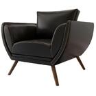 Poltrona Opala Budapest Couro Preto Brilho