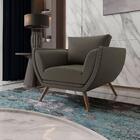 Poltrona Opala Budapest Couro Sintético Cinza