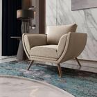 Poltrona Opala Budapest Linho Bege Claro