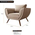 Poltrona Opala Budapest Linho Bege Claro