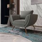 Poltrona Opala Budapest Linho Cinza Jeans