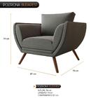 Poltrona Opala Budapest Linho Cinza Jeans