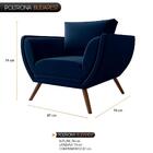 Poltrona Opala Budapest Veludo Azul