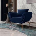 Poltrona Opala Budapest Veludo Azul