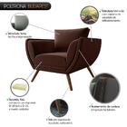 Poltrona Opala Budapest Veludo Marrom Café