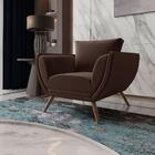 Poltrona Opala Budapest Veludo Marrom Café