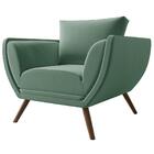 Poltrona Opala Budapest Veludo Verde Água
