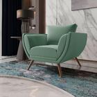 Poltrona Opala Budapest Veludo Verde Água