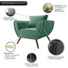 Poltrona Opala Budapest Veludo Verde Água