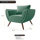 Poltrona Opala Budapest Veludo Verde Água
