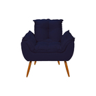 Poltrona Opala Cadeira Decorativa - Balaqui Decor Azul-marinho