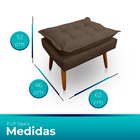 Poltrona Opala Com Puff Opala Para Sala E Quarto Suede Capucc