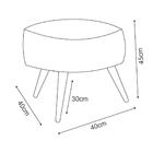 Poltrona Opala Com Puff Suede Cinza