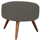 Poltrona Opala Com Puff Suede Cinza