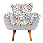 Poltrona Opala Composê D87 Com Suede Pés Palito D'rossi - Cin