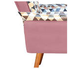 Poltrona Opala Composê D87 Com Suede Pés Palito D'rossi - Rose