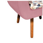 Poltrona Opala Composê D87 Com Suede Pés Palito D'rossi - Rose