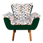 Poltrona Opala Composê D87 Com Suede Pés Palito D'rossi - Ver