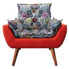 Poltrona Opala Composê Laranja Com Mandala