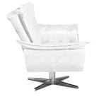 Poltrona Opala Corino Glow Branco Base Giratória Cromada Tana