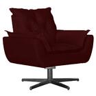 Poltrona Opala Decorativa Base De Balanço Amamentação Suede B