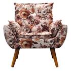 Poltrona Opala Decorativa Estampa Floral Kasa Sofá