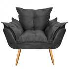 Poltrona Opala Decorativa Para Sala De Estar Recepção Corino