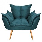 Poltrona Opala Decorativa Para Sala De Estar Recepção Suede A