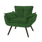 Poltrona Opala Decorativa Para Sala E Quarto Pés Palito Suede