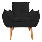 Poltrona Opala Decorativa Para Sala E Quarto Pés Palito Suede