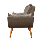 Poltrona Opala Decorativa Para Sala E Quarto Pés Palito Suede