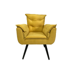 Poltrona Opala Decorativa Suede - Amarela