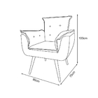 Poltrona Opala Decorativa Suede - Vermelha