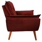 Poltrona Opala Decorativa Veludo Bordo Kasa Sofá