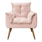 Poltrona Opala Decorativa Veludo Rose