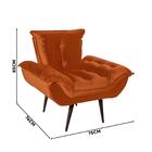 Poltrona Opala Decorativa Veludo Terracota Geórgia Shop Jm